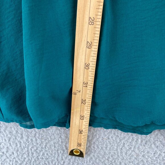 Show Me Your Mumu Dress Women Small Green Trapeze Long Flare Sleeve Off Shoulder - Picture 8 of 9